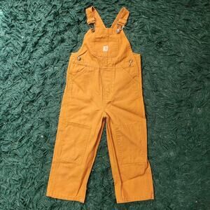 Carhartt Toddler Brown Duck Canvas Overalls Bib 3T Kids Workwear Style